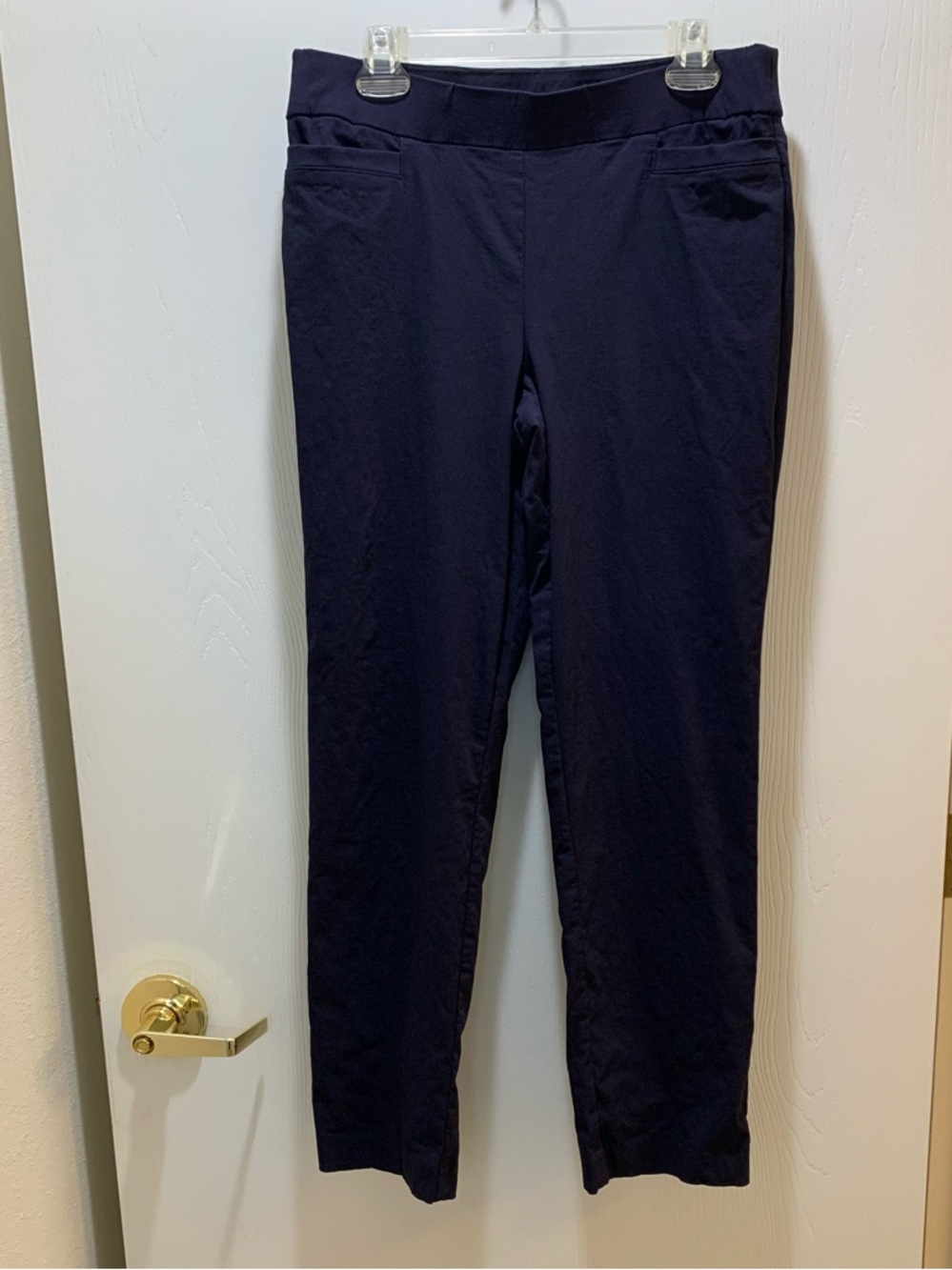 Liz Claiborne Navy Straight-Leg Pants